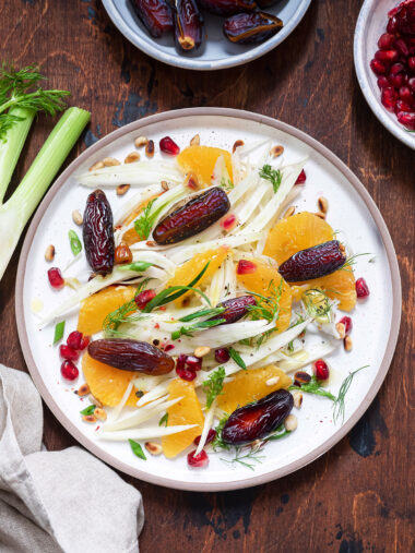 Fenchel Orangen Salat mit Datteln