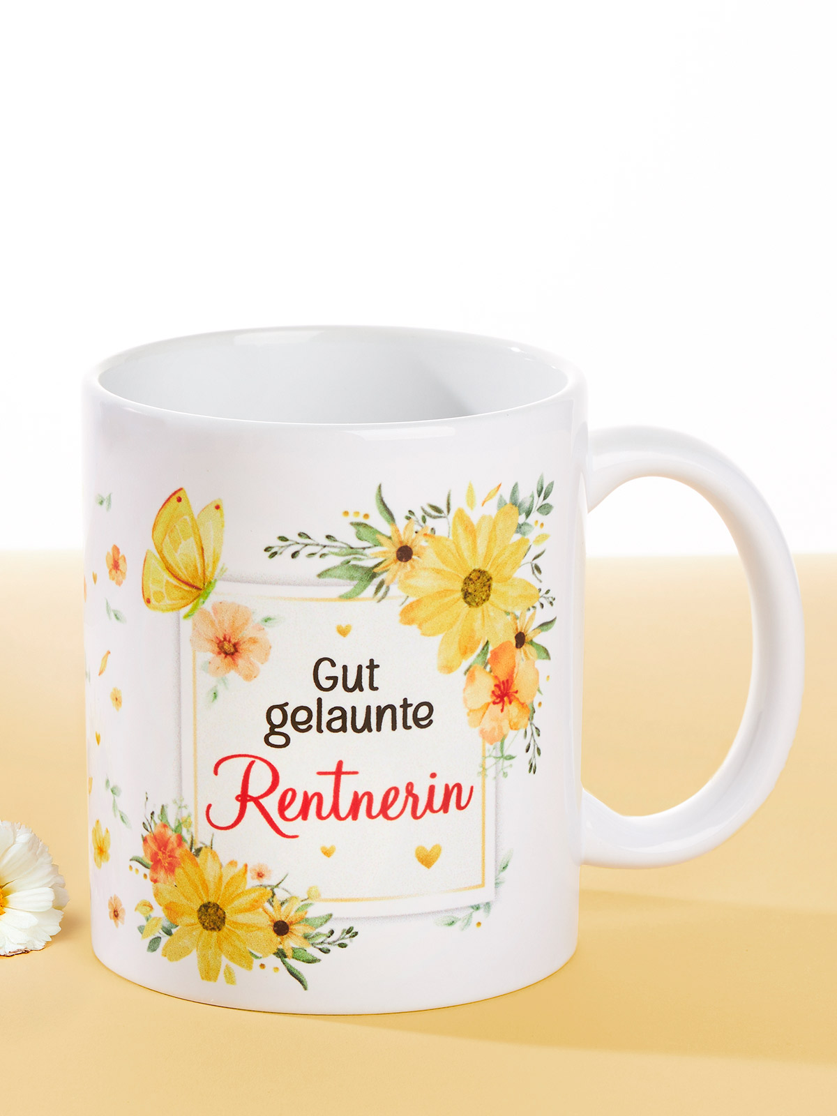 Becher „Gut gelaunte Rentnerin“