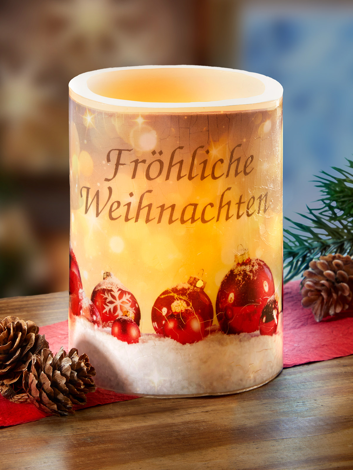 LED-Weihnachtskerze mit Melodie