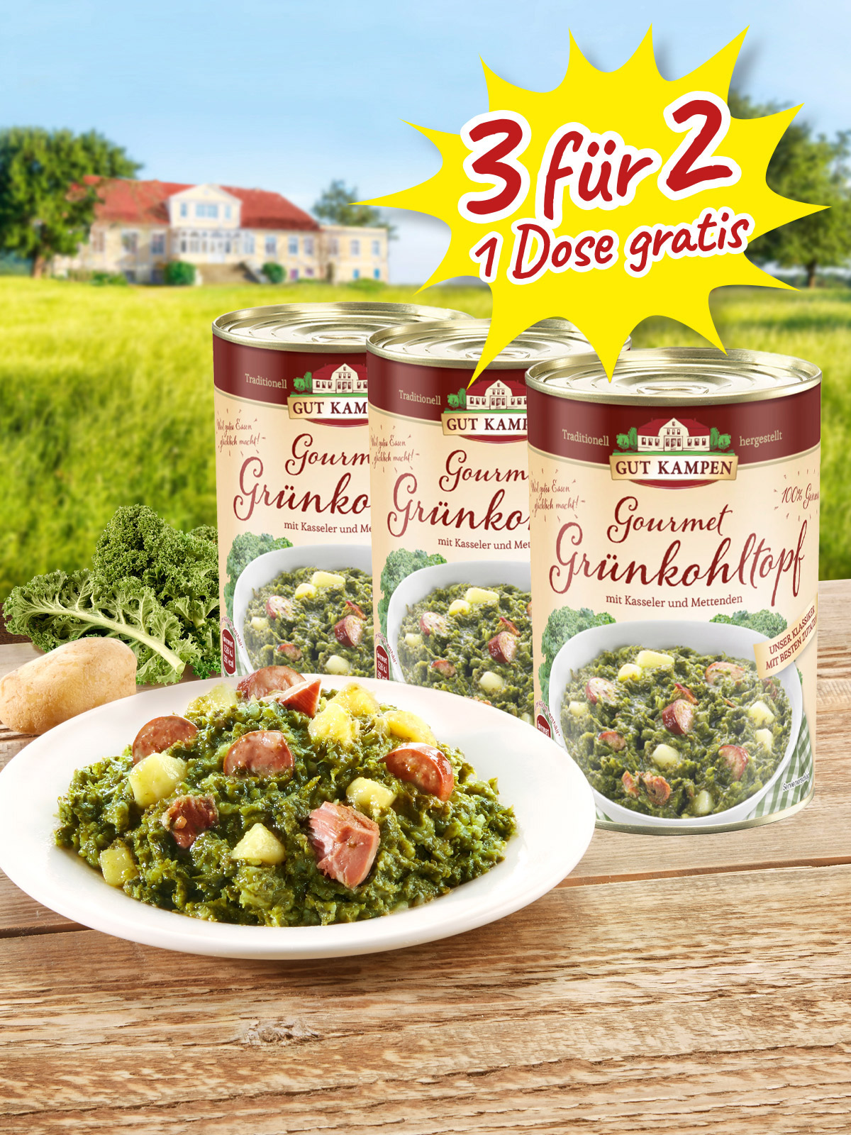 „3 für 2“ Gourmet Grünkohltopf